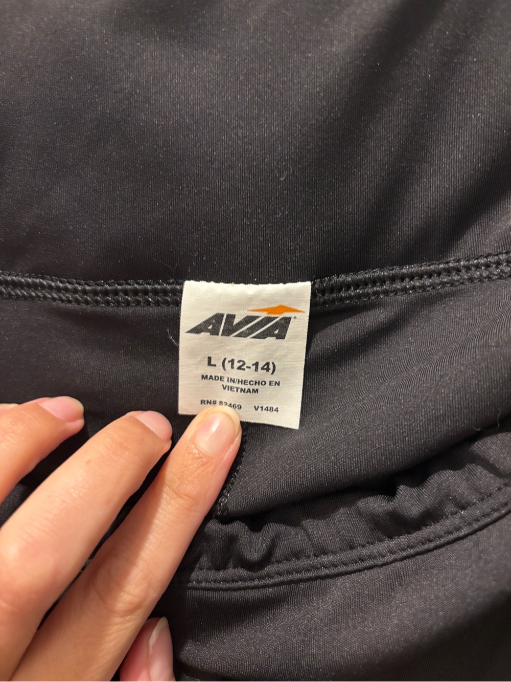Avia Black Athletic Skort with Built-In Shorts - Picture 2 of 2